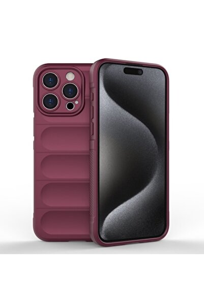 Techsuit iPhone 15 Pro Case Magic Shield S52 Polyurethane Bordeaux