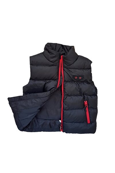 Miniworld Boys' vest, lined, quilted model, Mr.Who, age 4 years, 104 cm, Black