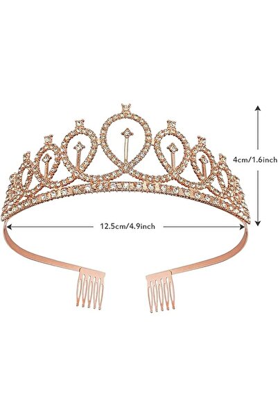 Margoun Birthday Sash Tiara Crown Headband for Girls Women Birthday Party Supplies, A08
