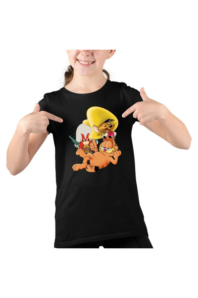OEM Tricou Copii Fete Speedy Gonzales Garfield Yosemite Sam Desene