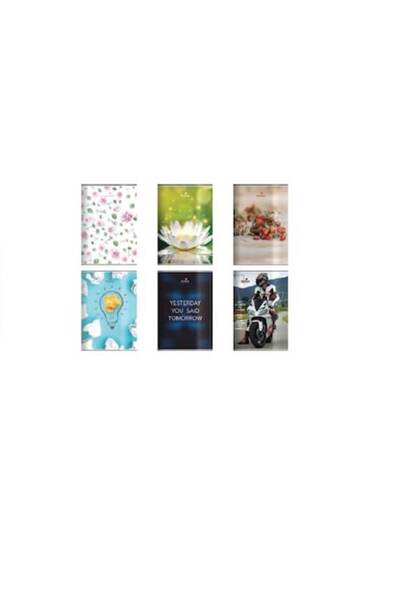 Ecada set of 12 A4 dictando notebooks, 80 sheets, 60 g/m², multicolor cover, ruled margin