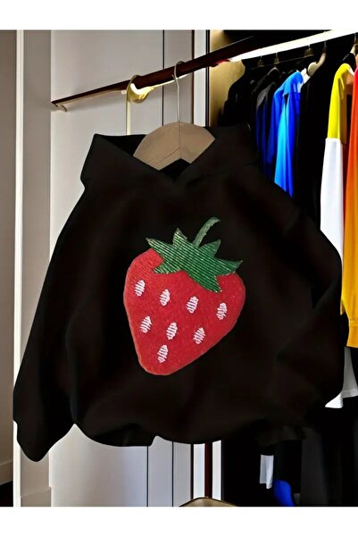 oneagılyazı Суитшърт с качулка и принт с ягоди