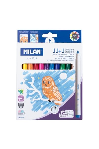 Milan 11+1 erasable markers