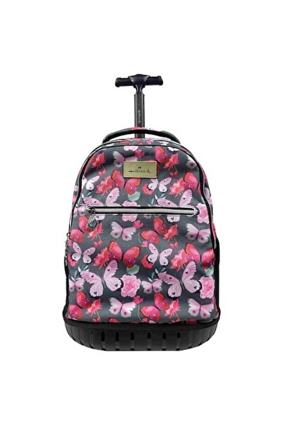 HALLMARK Rucsac Trolley cu Protecție Dublă Fluturi 48 cm