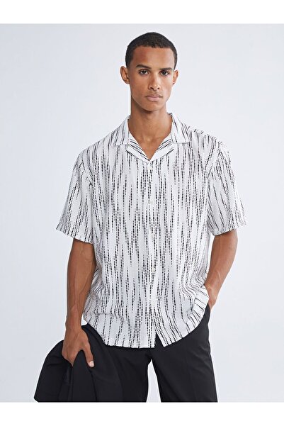 LC Waikiki Lcw Vision Regular Fit Resort Collar Short Sleeve Patterned Men's Shirt