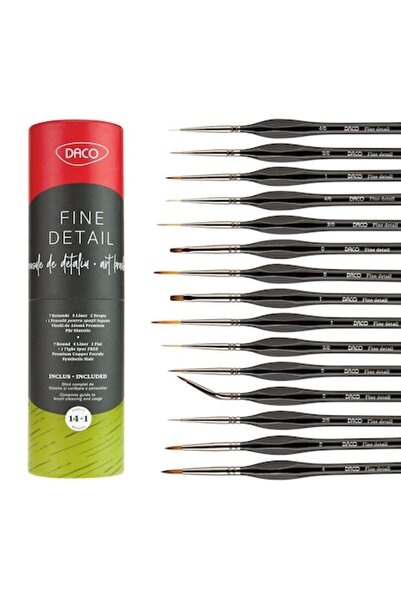 Daco Set de pensule 14+1 pentru miniaturi și detalii PN2914