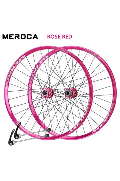 SARİSSA BİSİKLET Meroca Ön/Arka 26''Jant Seti Pembe Qr-Mandal 6 Vida Disk Kas...