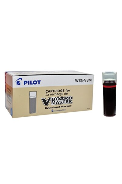 Pilot Set of 12 VBoard Master whiteboard marker refills - Red