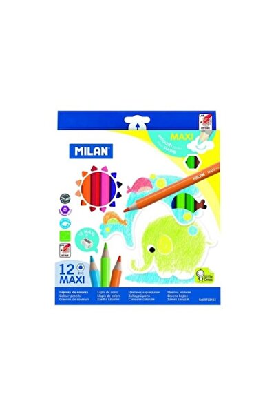 Milan Maxi Hexagonal Colored Pencils - 12 Colors