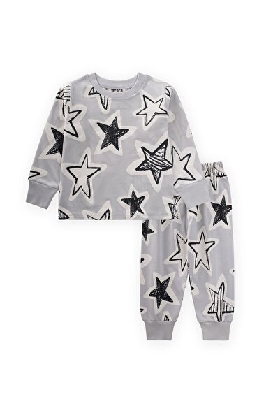 Cigit Pajama Set 1-7 Years Stone