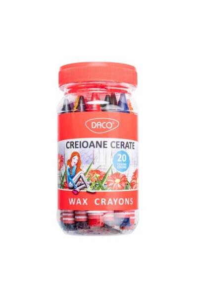 Daco Creioane colorate cu ceară, set de 20 buc.