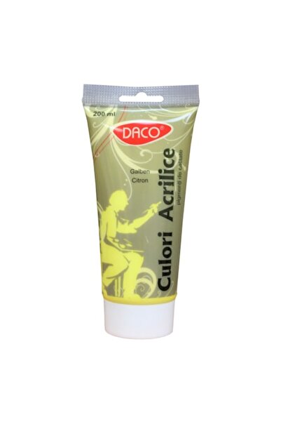 Daco Vopsea acrilică - Galben Citron, 200 ml