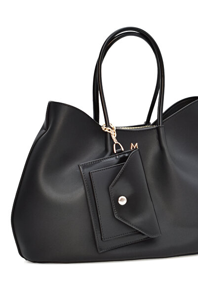 ELATAE Γυναικεία τσάντα ώμου Tote με κρεμαστό στολίδι πορτοφολιού ELA01995