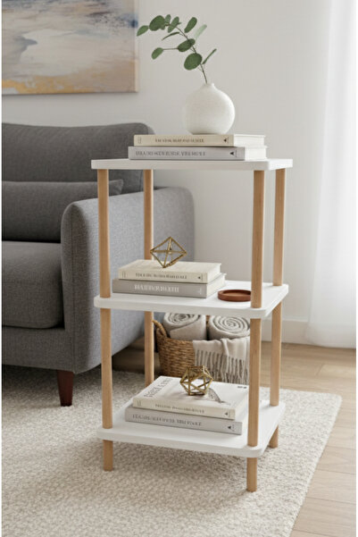 PEKA 2 Raflı Köşe Ve Yan Sehpa – Çok Amaçlı Modern Çevir Kur Fiskos Sehpa