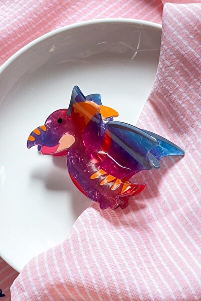 New Obsessions Luxury Acetate Clasp with Cute Dinosaur Figure