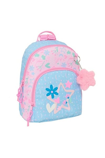 safta Ghiozdan Smile pentru grădiniță, roz, 27x24x13 cm, 9 L, 4-7 ani