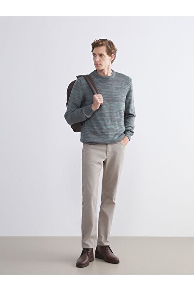 LC Waikiki LCWAIKIKI Classic Crew Neck Long Sleeve Patterned Men's Knitwear Sweater