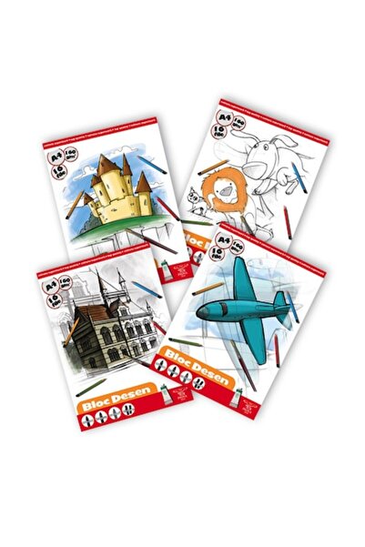 PIGNA Bloc de desen A4, 16 coli, 160 g/m²