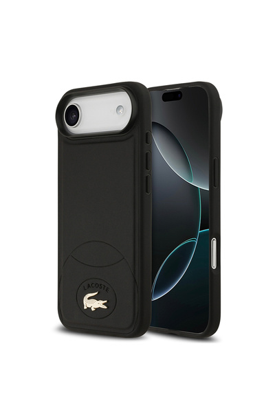 Lacoste iPhone 17 Air Uyumlu Kılıf Lisanslı M-safe Şarj Özellikli PU Deri Met...
