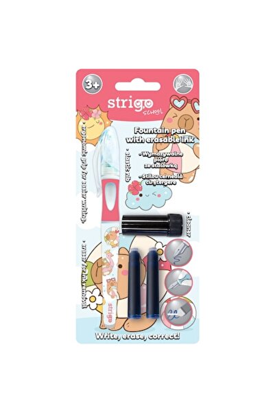 Strigo stilou cu cerneală ștergătoare + 2 rezerve + dispozitiv de curățare, b...