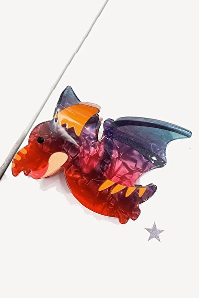 New Obsessions Luxury Acetate Clasp with Cute Dinosaur Figure