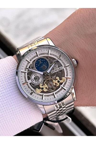 Reward Automatic Steel Band 5 Atm Water Resistant Men's Wristwatch Vs.Blkt.0609