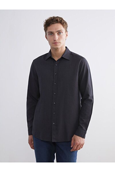 LC Waikiki Ανδρικό μακρυμάνικο πουκάμισο SOUTHBLUE Slim Fit