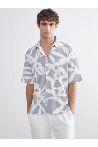 LC Waikiki Regular Fit Short Sleeve Patterned Men's Shirt