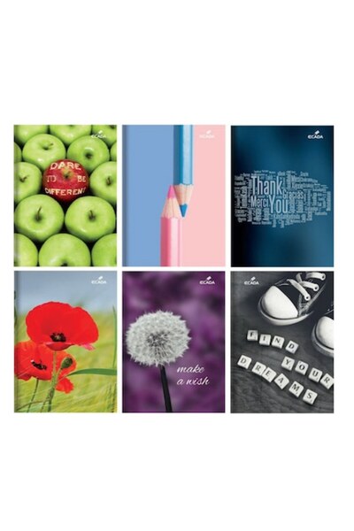 Ecada A4 Mathematics Notebooks, 100 sheets, 60 g/m², 5 pcs/set