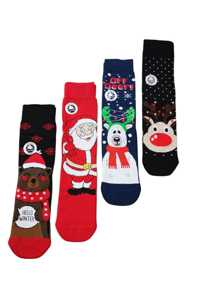 Crazy Socks New Year's 4-Pack Unisex Perfumed Stitch-Free Cotton