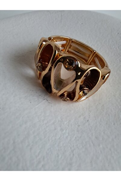 BHR AKSESUAR خاتم مرن من حجر الزركون البني