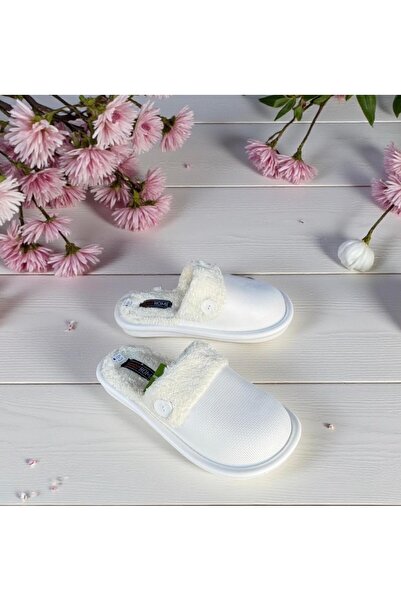 AkınalBella Women's Fur-Lined Office and Home Slippers That Can Be Removed and Washed