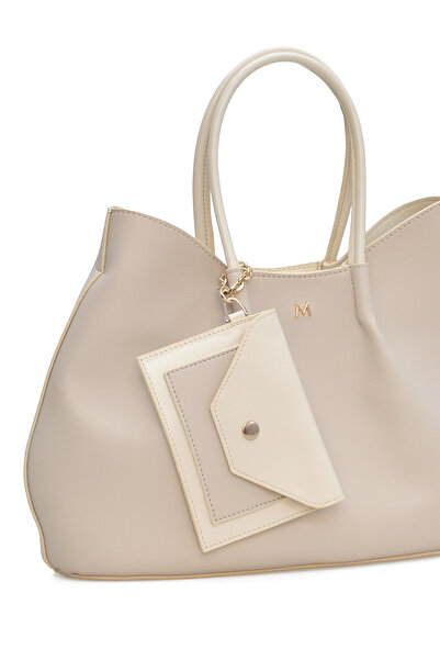 ELATAE Γυναικεία τσάντα ώμου Tote με κρεμαστό στολίδι πορτοφολιού ELA01995