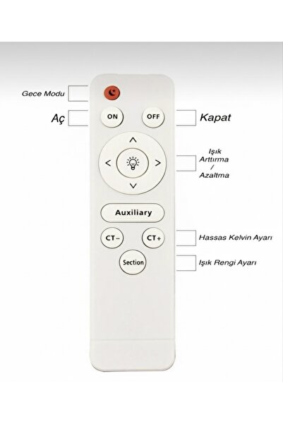 Avize BELİNAY 7 Lİ YUVARLAK 3 RENK KUMANDALI