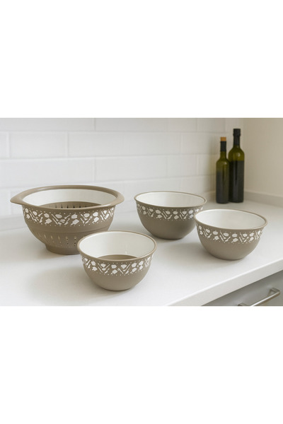 MEYA PİNE مجموعة أوعية تصفية جامبو مكونة من 4 قطع