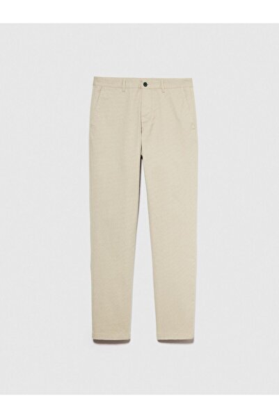Sisley Men's Stretch Cotton Belt Hole Slim Fit Denim Chino Pants 324P4Hjtsf03N-Sis65N