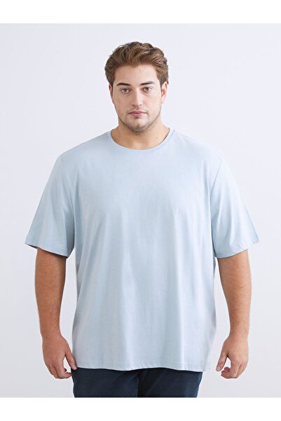 LC Waikiki Ανδρικό μπλουζάκι LCWAIKIKI Classic Plus Size Basic από βαμβακερό χτενισμένο βαμβάκι