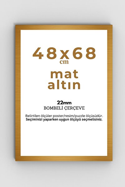 AtlasSG Puzzle Çerçevesi 22 Mm 48x68 Cm (1000 lik 1000 parça) Mat Altın