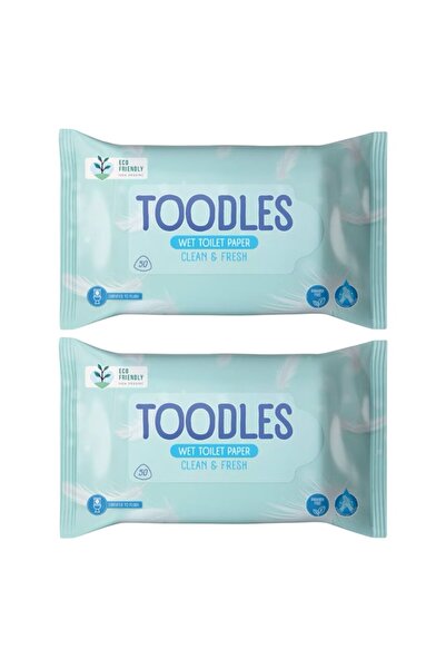 Toodles Set 2x hârtie igienică umedă, Fresh & Clean, 50 buc.
