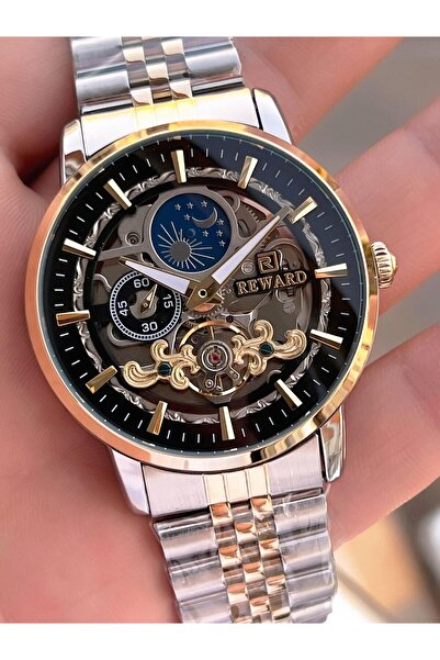 Reward Automatic Steel Band 5 Atm Water Resistant Men's Wristwatch Vs.Blkt.0611
