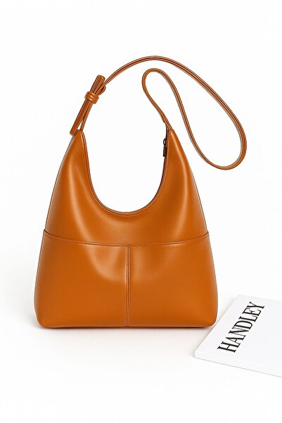 Handley Πολυτελής γυαλιστερή δερμάτινη τσάντα ώμου – Νέα σεζόν