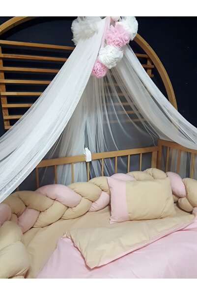 bebek_iklimi طقم نوم للأطفال محبوك وآمن مقاس 60×120 سم - يشمل طقم ناموسية مع ...