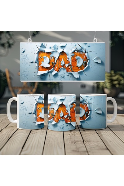 Beramussa 3D Dad Mug – Father's Day Design – Unembossed
