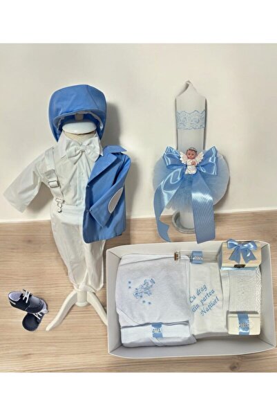 Botez Set baietel Alexandru – alb blue