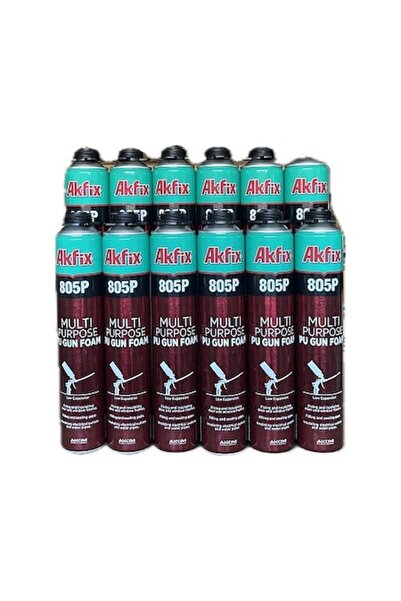 Akfix Pachet de 12 spume de montare PU pentru pistol 750ml 805P