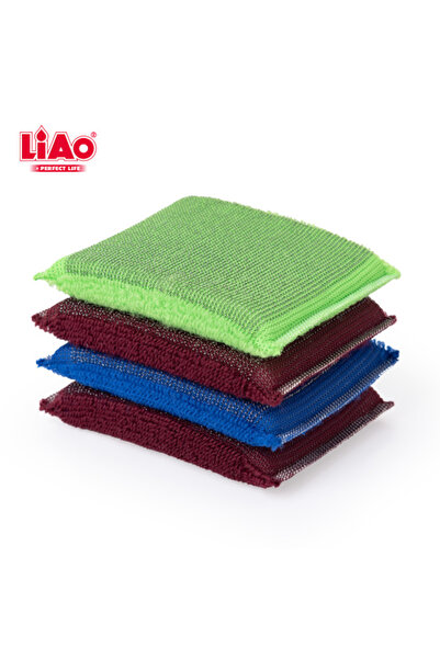 liao F130045 Sponge Scouring Pad 24-Pack – Heavy-Duty, Dual-Sided for Scrubbing & Cleaning