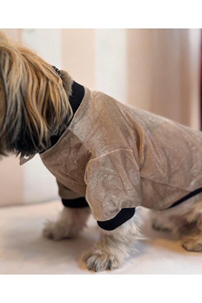 For a Fur Kahve Kadife Köpek Kazağı