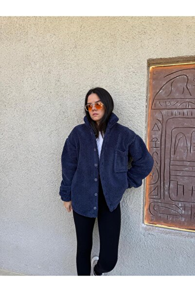 Combineman35 Γυναικείο μπουφάν με κουμπιά από ύφασμα αρνιού