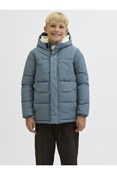 Jack & Jones Boy's Blue Jcospeed Puffer Sn Jnr Coat 12246122-Stormywea
