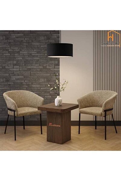 Al Saada Home Featured Wooden Tea Table Set - 2 Chairs